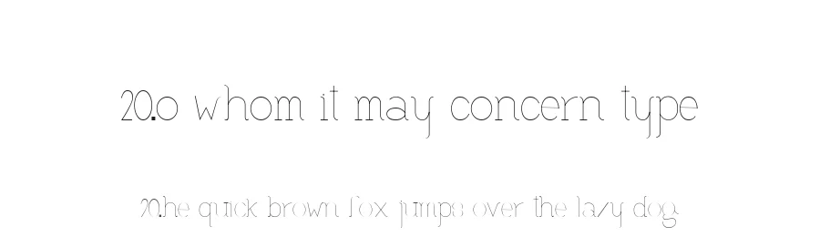 To whom it may concern type
