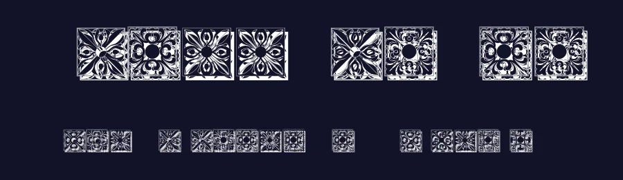Tobacco Floral by Vladimir Nikolic — Dingbats Font — thumbnail 2