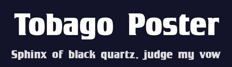 Tobago Poster by Dieter Steffmann — Sans Serif Font — thumbnail 2