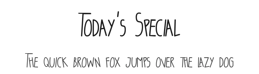 Today's Special