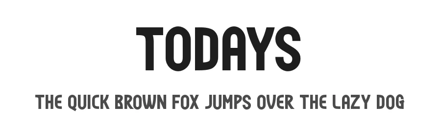 Todays by Kong Font — Sans Serif Font