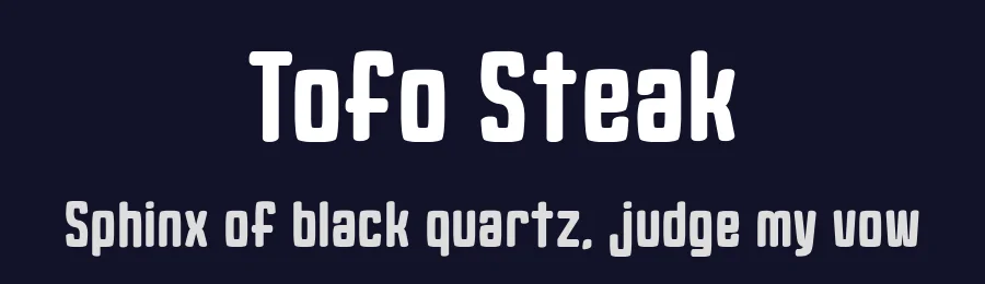 Tofo Steak by Goma Shin — Decorative Font — thumbnail 2