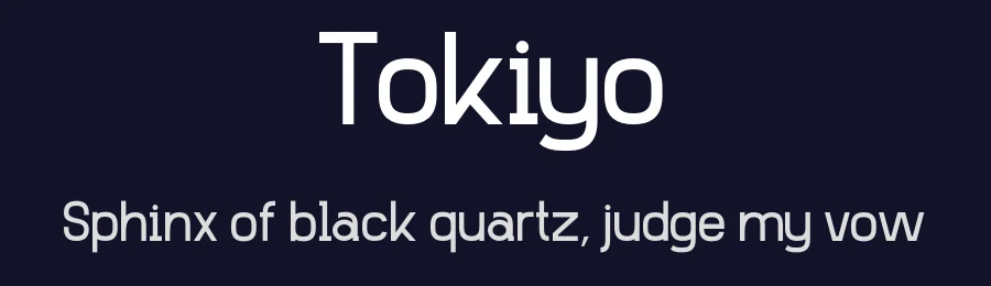 Tokiyo by Gede Sugiantara — Sans Serif Font — thumbnail 2