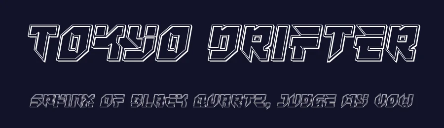 Tokyo Drifter by Iconian Fonts — Display Font — thumbnail 2