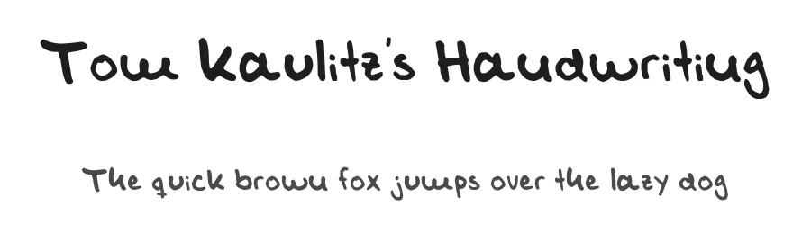 Tom Kaulitz's Handwriting