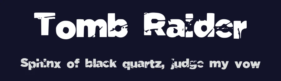 Tomb Raider by Navin_Ad — Decorative Font — thumbnail 2