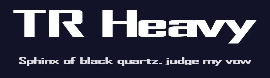 TR Heavy — Display Font — thumbnail 2