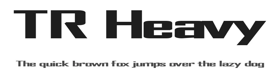 TR Heavy — Display Font