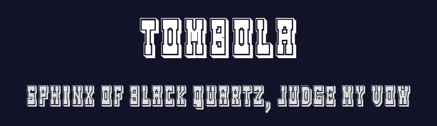 Tombola by Vladimir Nikolic — Decorative Font — thumbnail 2