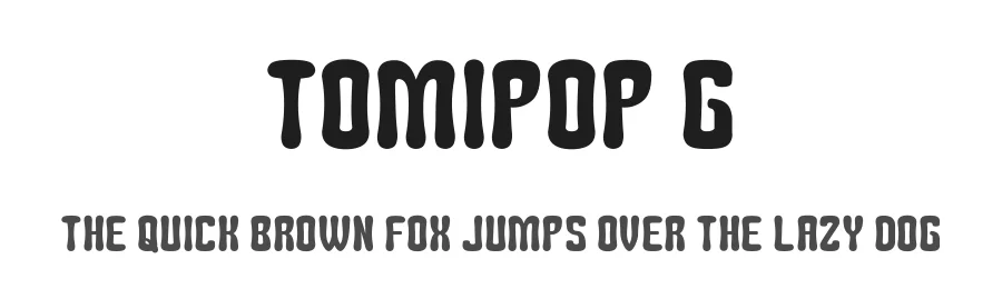 Tomipop G by Goma Shin — Decorative Font