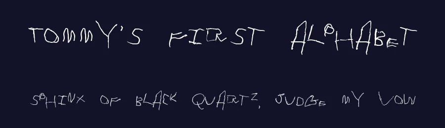 Tommy's first alphabet by Divide by Zero — Script Handwritten Font — thumbnail 2