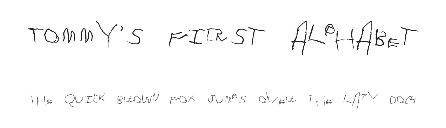 Tommy's first alphabet