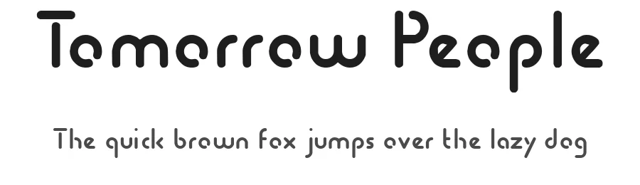 Tomorrow People by Dave Johnson — Display Font