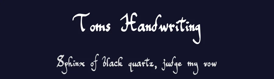 Toms Handwriting by Omega Font Labs — Script Handwritten Font — thumbnail 2