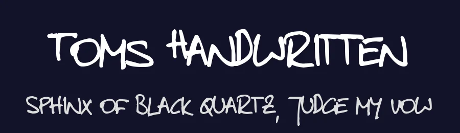 Toms Handwritten by Tom Bernard Anyz — Script Handwritten Font — thumbnail 2