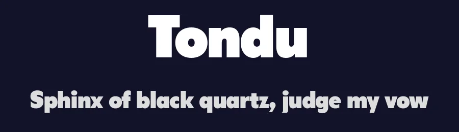 Tondu by The Northern Block — Sans Serif Font — thumbnail 2
