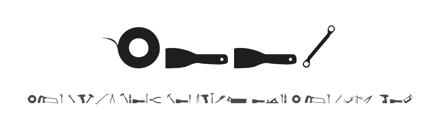 Tool by Iconian Fonts — Dingbats Font