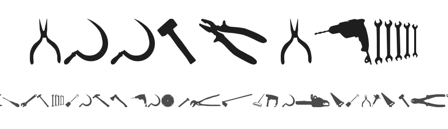 Toolz TFB by zanatlija — Dingbats Font