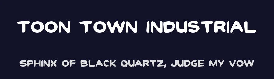 Toon Town Industrial by Iconian Fonts — Decorative Font — thumbnail 2