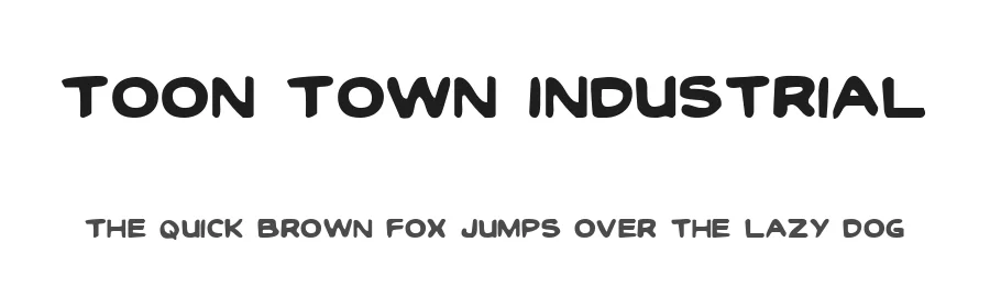Toon Town Industrial by Iconian Fonts — Decorative Font