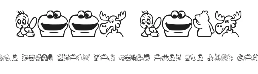 Toon Town by Rick Montgomery — Dingbats Font