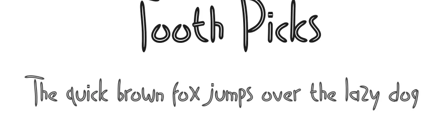 Tooth Picks by Joe Letter — Decorative Font