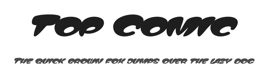 Top Comic by MΓ₯ns GrebΓ€ck β Decorative Font