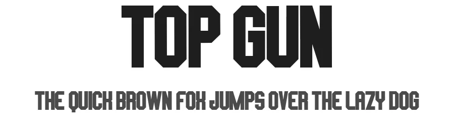 Top Gun by Alphabet&Type® — Display Font