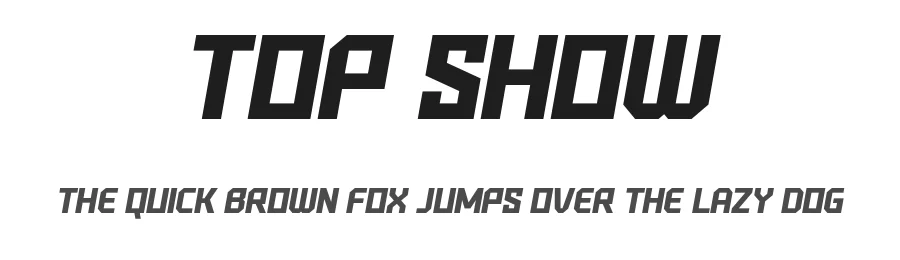 Top Show by Faqih Fawaji — Display Font