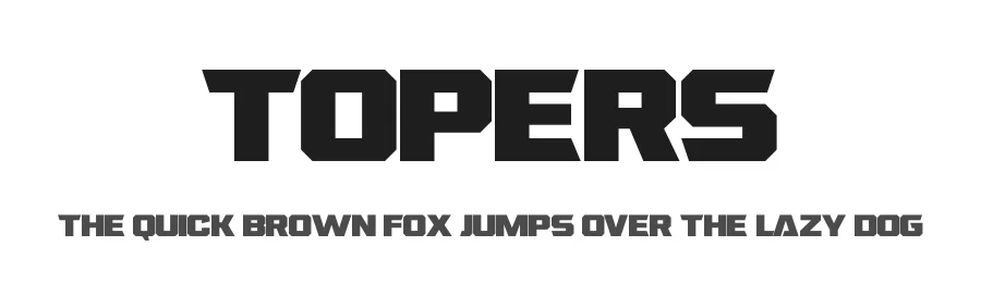 Topers by Kong Font — Display Font