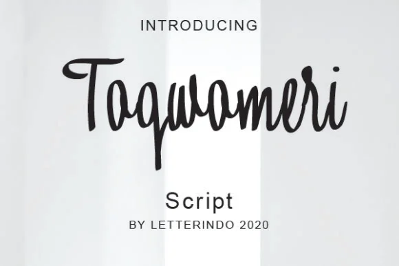Toqwomeri Font by johndesign540 — Script Handwritten Font