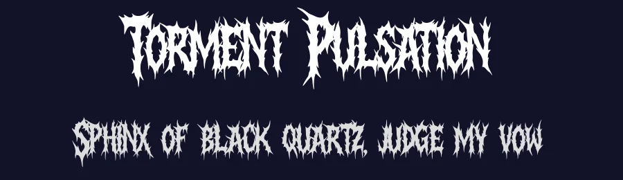 Torment Pulsation by Muhammad Yafinuha — Blackletter Font — thumbnail 2