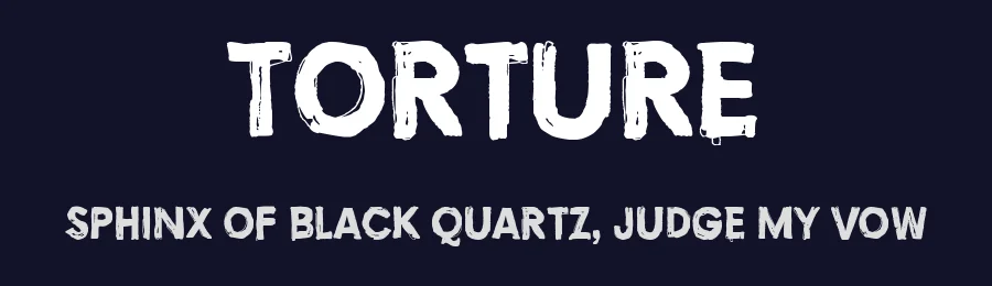Torture by Juha Korhonen — Decorative Font — thumbnail 2