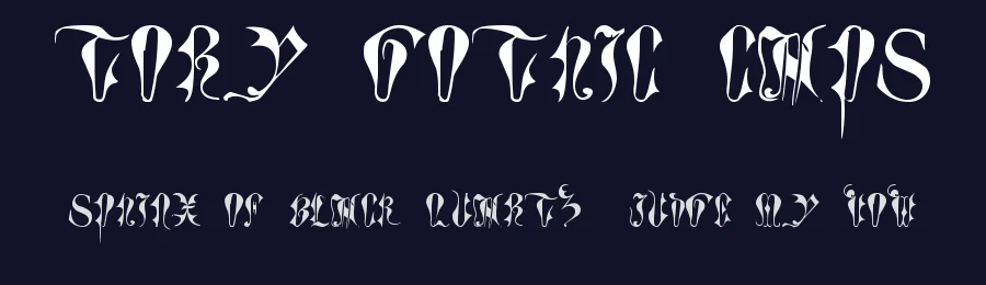 Tory Gothic Caps by Foam Train Fonts — Blackletter Font — thumbnail 2