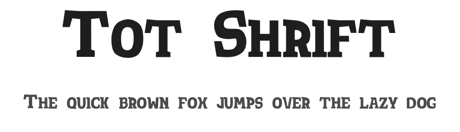 Tot Shrift by MRfrukta — Decorative Font
