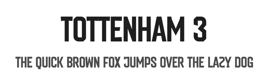 Tottenham 3 by Trequartista Studio β Decorative Font