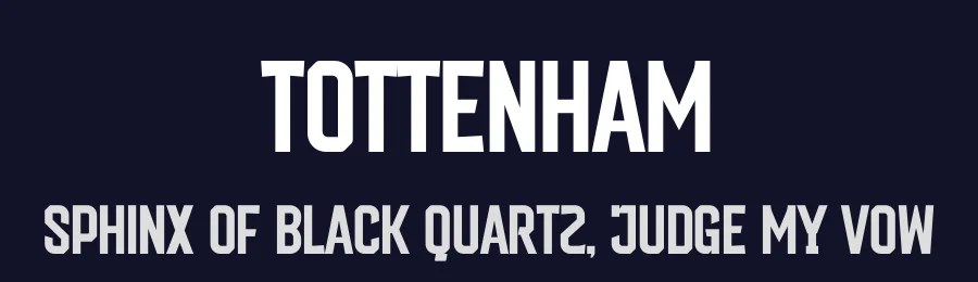 Tottenham by Trequartista Studio — Display Font — thumbnail 2