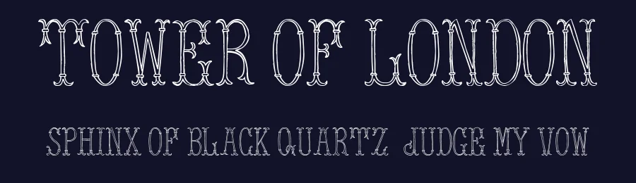 Tower of London by Woodcutter — Decorative Font — thumbnail 2