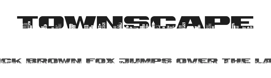 Townscape by Vladimir Nikolic β Decorative Font