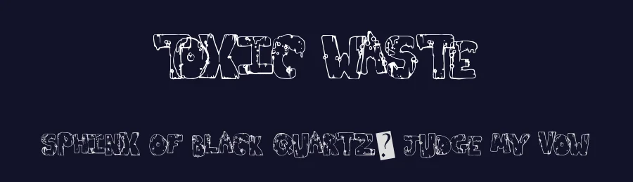 Toxic Waste by Xerographer Fonts — Decorative Font — thumbnail 2