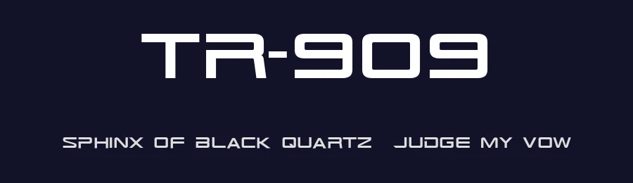 TR-909 by Takker — Display Font — thumbnail 2