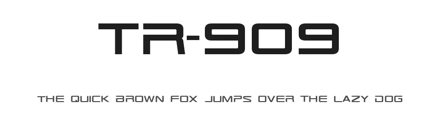 TR-909 by Takker — Display Font