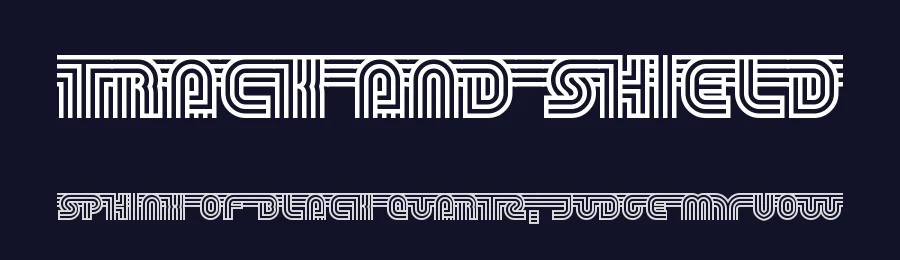 Track and Shield by Chequered Ink — Decorative Font — thumbnail 2