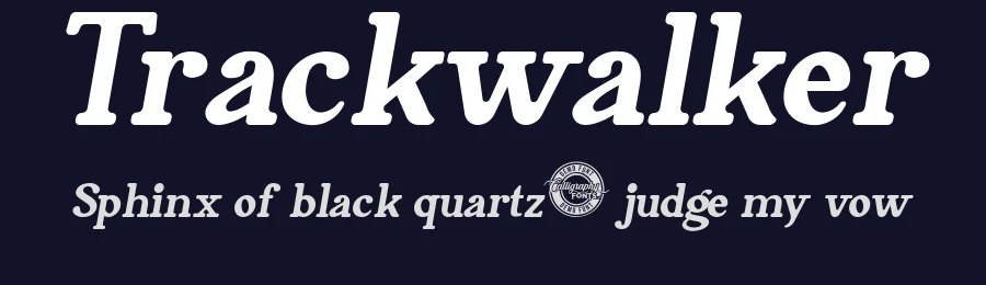 Trackwalker by Calligraphy Fonts — Serif Font — thumbnail 2