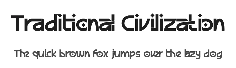 Traditional Civilization by 177Studio β Decorative Font