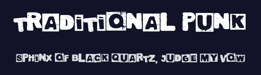 Traditional Punk by Woodcutter — Decorative Font — thumbnail 2