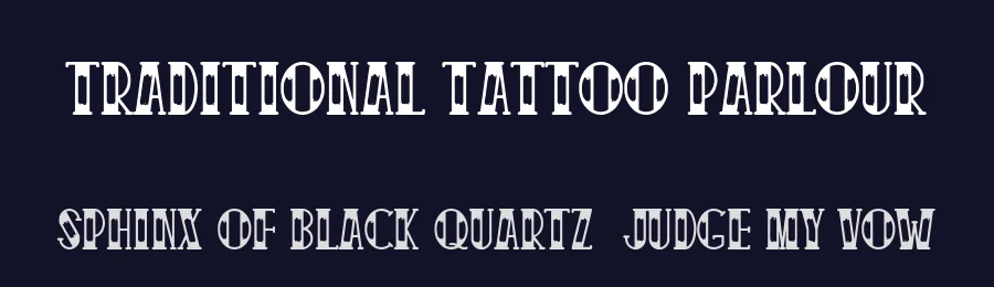 Traditional Tattoo Parlour by Woodcutter — Decorative Font — thumbnail 2
