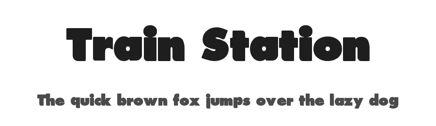 Train Station by Xerographer Fonts β Sans Serif Font
