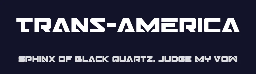 Trans-America by Iconian Fonts — Display Font — thumbnail 2