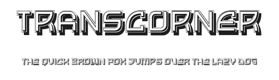 Transcorner by Vladimir Nikolic — Display Font